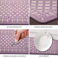 LUXE HOME INTERNATIONAL Cuba PVC Loop Utility Anti-Fatigue Indoor/Outdoor Mats for Home | Cushioned, Non Slip, Washable | Mat for Kitchen, Garage & More - 45x75 cm, Pink