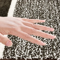 LUXE HOME INTERNATIONAL Riyo Bath Mat, Super Soft Microfibre 1800 Gsm, Non-Slip, Absorbent - Door Mat for Bathroom, Bedroom, Kitchen, Floor - Pack of 1 - 38x58 cm, Arabic Coffee