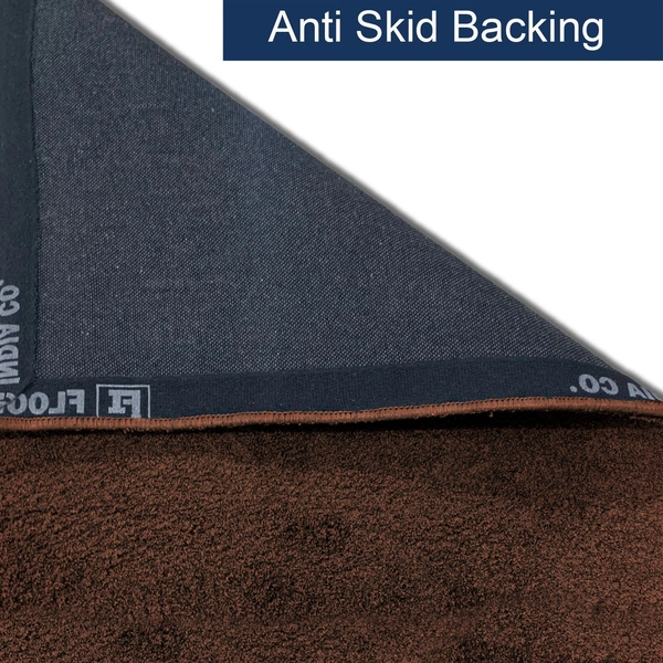 LUXE HOME INTERNATIONAL Ultra Soft Microfiber Area Rug - Non-Slip, Carpet for Living Room, Bedroom, and Home Decor - 5x7 Feet, Coffee