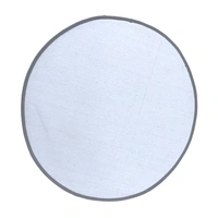 LUXE HOME INTERNATIONAL Bath mat Soft Cotton Round Rug for Bathroom, Bedroom, Living Room - 2x2 ft, Grey