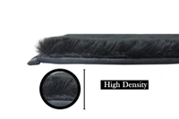 LUXE HOME INTERNATIONAL Ruffle Bath Mat Rabbit Fur 1000 Gsm Bathroom Door Rectangular Foot Mats Anti Skid Water Absorbent Easy Machine Washable Rug For Entrance|Kitchen Floor|45X75Cm|Anthra|Pack Of 1 - 45x75 cm, Anthra