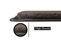 LUXE HOME INTERNATIONAL Rabbit Fur Mat Soft Anti Slip Skid Ruffle Rectangular Mats For Bathroom Door 45X75 Cm (Chocolate) Pc 1 - 45x75 cm, Chocolate