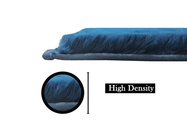 LUXE HOME INTERNATIONAL Rabbit Fur Super Soft Non Slip Mat for Bathroom, Bedroom - 60x90 cm, Teal