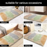 LUXE HOME INTERNATIONAL id's Bath Mat (40x60 cm) Bathroom Mat | Extra Soft and Absorbent Microfiber Bath Rugs, Non-Slip Plush Shaggy Bath Mat, Machine Wash Dry |Bathroom Floor, Door for Room - 40x60 cm, Leafs