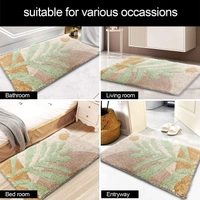 LUXE HOME INTERNATIONAL id's Bath Mat (40x60 cm) Bathroom Mat | Extra Soft and Absorbent Microfiber Bath Rugs, Non-Slip Plush Shaggy Bath Mat, Machine Wash Dry |Bathroom Floor, Door for Room - 40x60 cm, Sun
