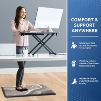 LUXE HOME INTERNATIONAL Anti-Fatigue Kitchen Mat Non-Slip Cushioned Comfort Mat - Geometric Pattern Standing Desk Mat - Waterproof and Easy to Clean for Home and Office - 45x75 cm, Waves