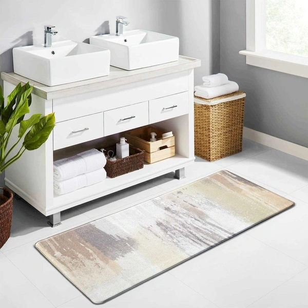 LUXE HOME INTERNATIONAL Anti-Fatigue Kitchen Mat Non-Slip Cushioned Comfort Mat - Geometric Pattern Standing Desk Mat - Waterproof and Easy to Clean for Home and Office - 51x99 cm, Abstract