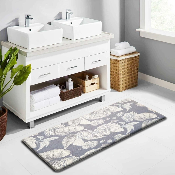 LUXE HOME INTERNATIONAL Anti-Fatigue Kitchen Mat Non-Slip Cushioned Comfort Mat - Geometric Pattern Standing Desk Mat - Waterproof and Easy to Clean for Home and Office - 51x99 cm, Digital