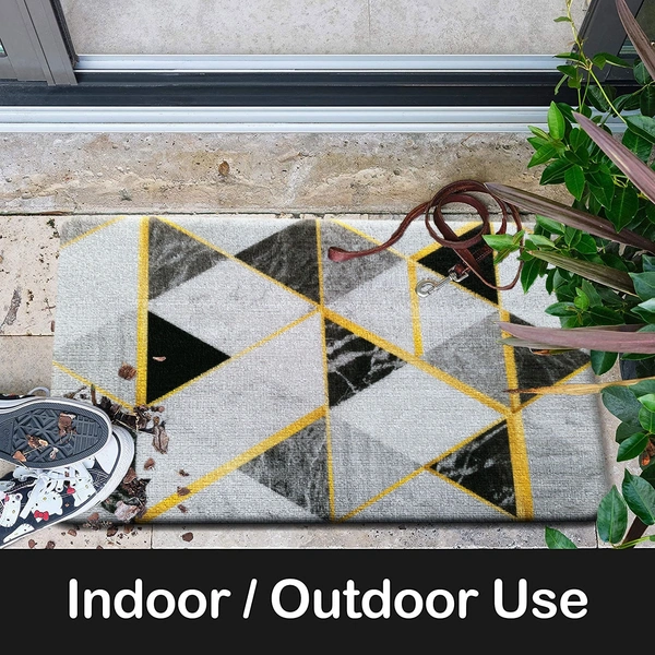 LUXE HOME INTERNATIONAL Cuba PVC Loop Utility Anti-Fatigue Indoor/Outdoor Mats for Home | Cushioned, Non Slip, Washable | Mat for Kitchen, Garage & More - 45x75 cm, Black