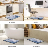 LUXE HOME INTERNATIONAL Cuba PVC Loop Utility Anti-Fatigue Indoor/Outdoor Mats for Home | Cushioned, Non Slip, Washable | Mat for Kitchen, Garage & More - 45x75 cm, Blue