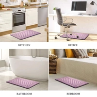 LUXE HOME INTERNATIONAL Cuba PVC Loop Utility Anti-Fatigue Indoor/Outdoor Mats for Home | Cushioned, Non Slip, Washable | Mat for Kitchen, Garage & More - 45x75 cm, Pink