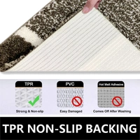 LUXE HOME INTERNATIONAL Riyo Bath Mat, Super Soft Microfibre 1800 Gsm, Non-Slip, Absorbent - Door Mat for Bathroom, Bedroom, Kitchen, Floor - Pack of 1 - 38x58 cm, Taupe