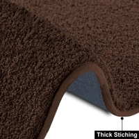 LUXE HOME INTERNATIONAL Ultra Soft Microfiber Area Rug - Non-Slip, Carpet for Living Room, Bedroom, and Home Decor - 6x9 Feet, Coffee
