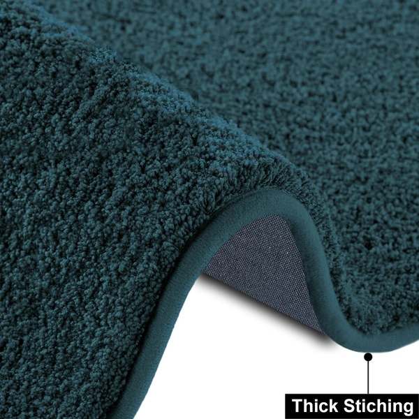 LUXE HOME INTERNATIONAL Ultra Soft Microfiber Area Rug - Non-Slip, Carpet for Living Room, Bedroom, and Home Decor - 6x9 Feet, Green