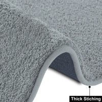 LUXE HOME INTERNATIONAL Ultra Soft Microfiber Area Rug - Non-Slip, Carpet for Living Room, Bedroom, and Home Decor - 6x9 Feet, Silver