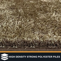 LUXE HOME INTERNATIONAL Ultra Soft Microfiber Area Rug - Non-Slip, Carpet for Living Room, Bedroom, and Home Decor - 3x5 Ft, Beige