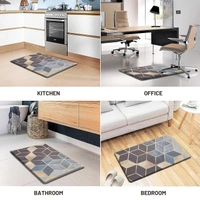 LUXE HOME INTERNATIONAL Anti-Fatigue Kitchen Mat Non-Slip Cushioned Comfort Mat - Geometric Pattern Standing Desk Mat - Waterproof and Easy to Clean for Home and Office - 51x99 cm, Diamond