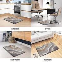 LUXE HOME INTERNATIONAL Anti-Fatigue Kitchen Mat Non-Slip Cushioned Comfort Mat - Geometric Pattern Standing Desk Mat - Waterproof and Easy to Clean for Home and Office - 51x99 cm, Waves