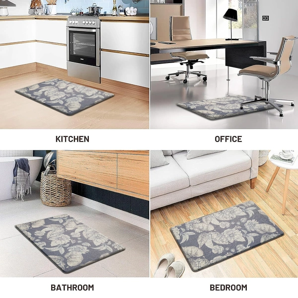 LUXE HOME INTERNATIONAL Anti-Fatigue Kitchen Mat Non-Slip Cushioned Comfort Mat - Geometric Pattern Standing Desk Mat - Waterproof and Easy to Clean for Home and Office - 51x99 cm, Digital