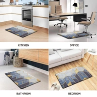 LUXE HOME INTERNATIONAL Anti-Fatigue Kitchen Mat Non-Slip Cushioned Comfort Mat - Geometric Pattern Standing Desk Mat - Waterproof and Easy to Clean for Home and Office - 51x99 cm, Cules
