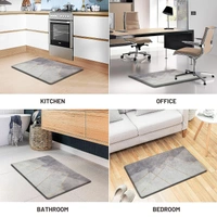 LUXE HOME INTERNATIONAL Anti-Fatigue Kitchen Mat Non-Slip Cushioned Comfort Mat - Geometric Pattern Standing Desk Mat - Waterproof and Easy to Clean for Home and Office - 51x99 cm, Marble