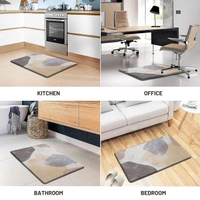 LUXE HOME INTERNATIONAL Anti-Fatigue Kitchen Mat Non-Slip Cushioned Comfort Mat - Geometric Pattern Standing Desk Mat - Waterproof and Easy to Clean for Home and Office - 51x99 cm, Pastels