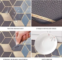 LUXE HOME INTERNATIONAL Anti-Fatigue Kitchen Mat Non-Slip Cushioned Comfort Mat - Geometric Pattern Standing Desk Mat - Waterproof and Easy to Clean for Home and Office - 51x99 cm, Diamond