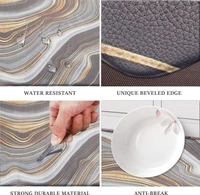 LUXE HOME INTERNATIONAL Anti-Fatigue Kitchen Mat Non-Slip Cushioned Comfort Mat - Geometric Pattern Standing Desk Mat - Waterproof and Easy to Clean for Home and Office - 51x99 cm, Waves