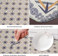 LUXE HOME INTERNATIONAL Anti-Fatigue Kitchen Mat Non-Slip Cushioned Comfort Mat - Geometric Pattern Standing Desk Mat - Waterproof and Easy to Clean for Home and Office - 51x99 cm, Patcrn
