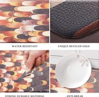 LUXE HOME INTERNATIONAL Anti-Fatigue Kitchen Mat Non-Slip Cushioned Comfort Mat - Geometric Pattern Standing Desk Mat - Waterproof and Easy to Clean for Home and Office - 51x99 cm, Lightning