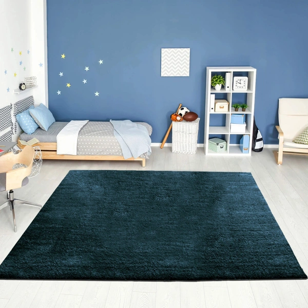 LUXE HOME INTERNATIONAL Ultra Soft Microfiber Area Rug - Non-Slip, Carpet for Living Room, Bedroom, and Home Decor - 6x9 Feet, Green
