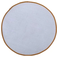 LUXE HOME INTERNATIONAL Bath mat Soft Cotton Round Rug for Bathroom, Bedroom, Living Room - 2x2 ft, Yellow