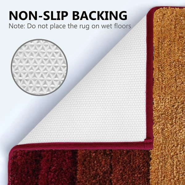 LUXE HOME INTERNATIONAL Bath Mat Super Soft Non Slip Mat For Bathroom, Bedroom, Living Room - 40x60 cm, Cherry