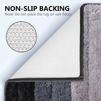 LUXE HOME INTERNATIONAL Bath Mat Super Soft Non Slip Mat For Bathroom, Bedroom, Living Room - 40x60 cm, Shadow