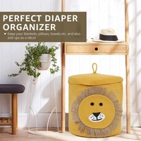 LUXE HOME INTERNATIONAL Cotton Basket for Storage Foldable wardrobe Multipurpose use Laundry Basket (12"X12") Baby Bucket Hamper Cloth Storage Box Kitchen,Office And Living Room - 12"x12", Yellow