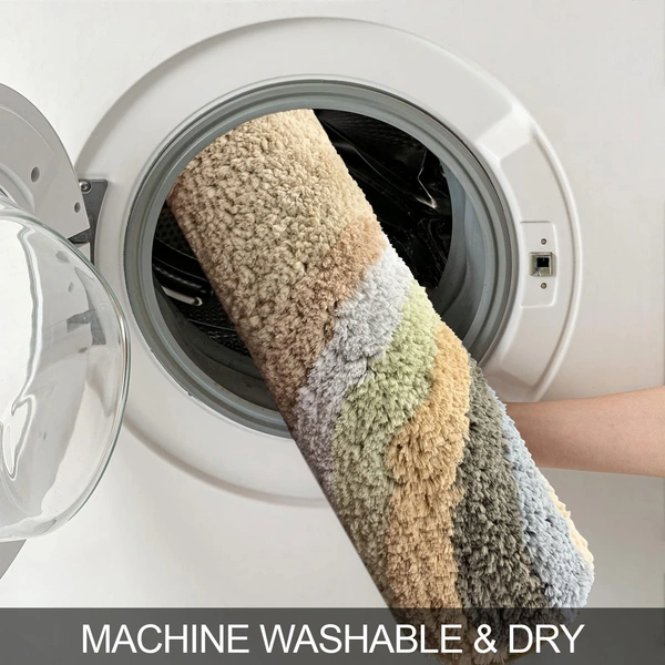 LUXE HOME INTERNATIONAL id's Bath Mat (40x60 cm) Bathroom Mat | Extra Soft and Absorbent Microfiber Bath Rugs, Non-Slip Plush Shaggy Bath Mat, Machine Wash Dry |Bathroom Floor, Door for Room - 40x60 cm, Rainbow