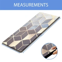 LUXE HOME INTERNATIONAL Anti-Fatigue Kitchen Mat Non-Slip Cushioned Comfort Mat - Geometric Pattern Standing Desk Mat - Waterproof and Easy to Clean for Home and Office - 51x99 cm, Diamond