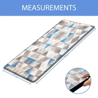LUXE HOME INTERNATIONAL Anti-Fatigue Kitchen Mat Non-Slip Cushioned Comfort Mat - Geometric Pattern Standing Desk Mat - Waterproof and Easy to Clean for Home and Office - 51x99 cm, Geometrical
