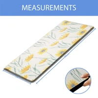 LUXE HOME INTERNATIONAL Anti-Fatigue Kitchen Mat Non-Slip Cushioned Comfort Mat - Geometric Pattern Standing Desk Mat - Waterproof and Easy to Clean for Home and Office - 51x99 cm, Sunflower