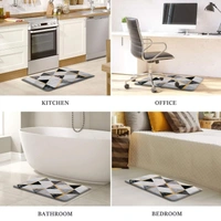 LUXE HOME INTERNATIONAL Cuba PVC Loop Utility Anti-Fatigue Indoor/Outdoor Mats for Home | Cushioned, Non Slip, Washable | Mat for Kitchen, Garage & More - 45x75 cm, Black