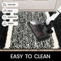 LUXE HOME INTERNATIONAL Riyo Bath Mat, Super Soft Microfibre 1800 Gsm, Non-Slip, Absorbent - Door Mat for Bathroom, Bedroom, Kitchen, Floor - Pack of 1 - 38x58 cm, Anthra