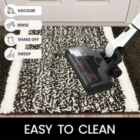 LUXE HOME INTERNATIONAL Riyo Bath Mat, Super Soft Microfibre 1800 Gsm, Non-Slip, Absorbent - Door Mat for Bathroom, Bedroom, Kitchen, Floor - Pack of 1 - 38x58 cm, Arabic Coffee