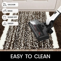LUXE HOME INTERNATIONAL Riyo Bath Mat, Super Soft Microfibre 1800 Gsm, Non-Slip, Absorbent - Door Mat for Bathroom, Bedroom, Kitchen, Floor - Pack of 1 - 38x58 cm, Chocolate