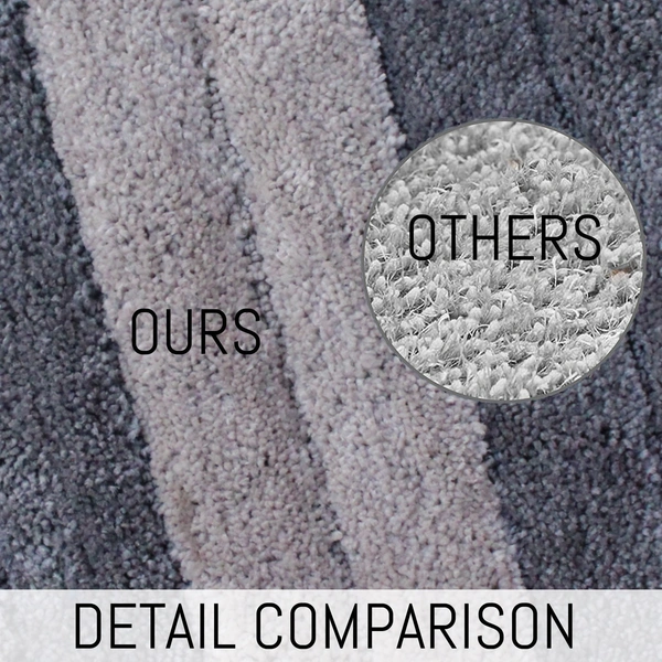 LUXE HOME INTERNATIONAL Bath Mat Super Soft Non Slip Mat For Bathroom, Bedroom, Living Room - 40x60 cm, Shadow