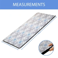LUXE HOME INTERNATIONAL Anti-Fatigue Kitchen Mat Non-Slip Cushioned Comfort Mat - Geometric Pattern Standing Desk Mat - Waterproof and Easy to Clean for Home and Office - 51x99 cm, Check
