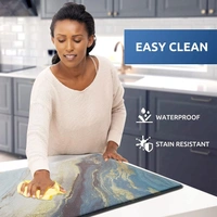 LUXE HOME INTERNATIONAL Anti-Fatigue Kitchen Mat Non-Slip Cushioned Comfort Mat - Geometric Pattern Standing Desk Mat - Waterproof and Easy to Clean for Home and Office - 51x99 cm, Texture