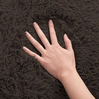 Luxe home International  LuxeHome Carpets Marino Fur 2000 GSM Thick Foot Mat Anti Skid Non Slip Spill Absorbent Washable and Quick Dry Rugs for Home Bedroom (6x9 Ft, Chocolate, Pack of 1)  - 6x9, Chocolate