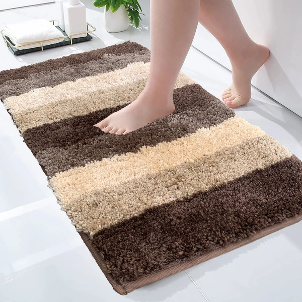 LUXE HOME INTERNATIONAL Bath Mat Super Soft Non Slip Mat For Bathroom, Bedroom, Living Room - 45x75 cm, Amber