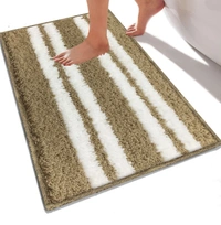 LUXE HOME INTERNATIONAL Florida Bath Mat, Super Soft Microfibre 2000 GSM, Non-Slip, Absorbent - Door Mat for Bathroom, Bedroom, Kitchen, Floor - 38x58 cm, Anti Gold