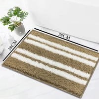 LUXE HOME INTERNATIONAL Florida Bath Mat, Super Soft Microfibre 2000 GSM, Non-Slip, Absorbent - Door Mat for Bathroom, Bedroom, Kitchen, Floor - 38x58 cm, Anti Gold